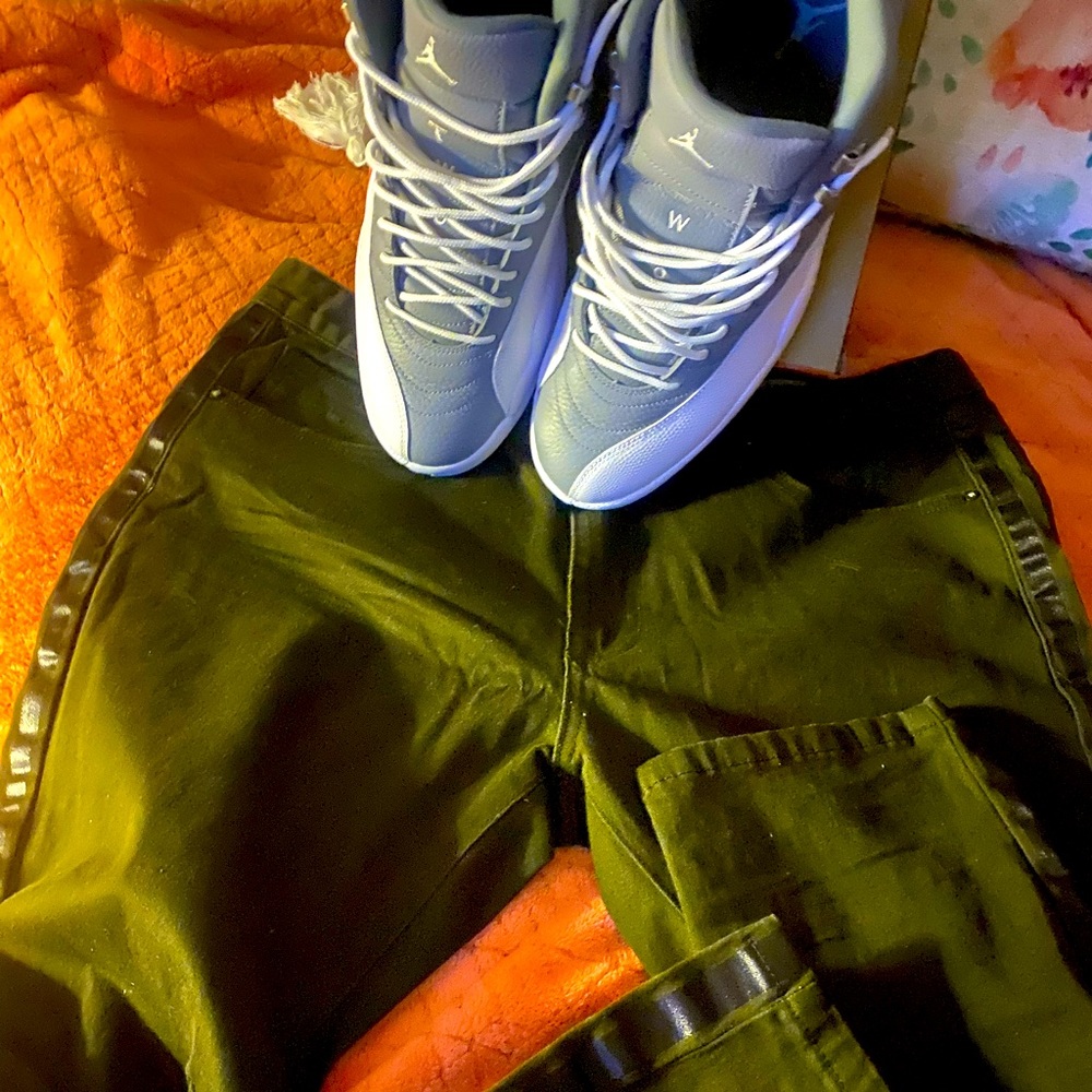 dark green jeans